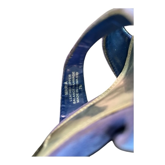 Gorgeous, WHBM Blue Suede, Strappy Heels, Size 7M - Picture 4 of 7